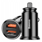 Incarcator auto Baseus CCALL-YD01, 2x USB, Quick Charge 30W, Black