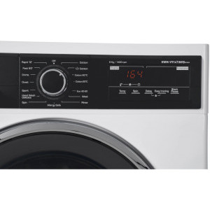 Heinner HWM-V914TINVB+++, 9 kg, 1400 RPM, Inverter, Clasa B, Display, Control Touch, TwinJet, 60 cm, Alb