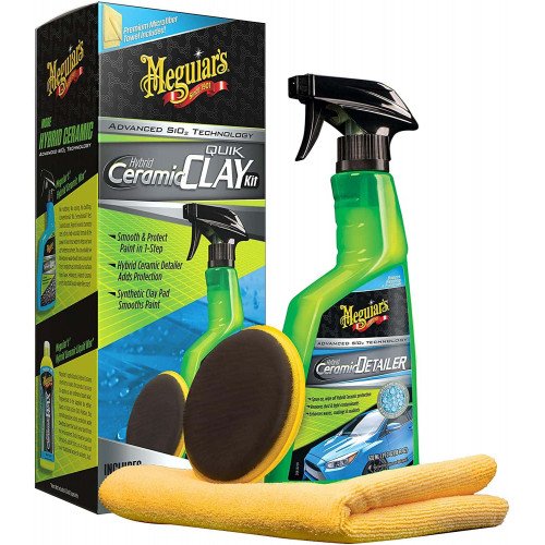 Intretinere vopsea Meguiar's Consumer Kit decontaminare vopsea Hybrid Ceramic Quik Clay