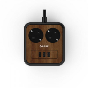 Orico APD-2A3U-EU-15W cu 3 port-uri USB lemn 1.3m