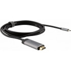 Adaptor Verbatim 1x USB-C Male - 1x HDMI Male, 1.5 m, negru-gri