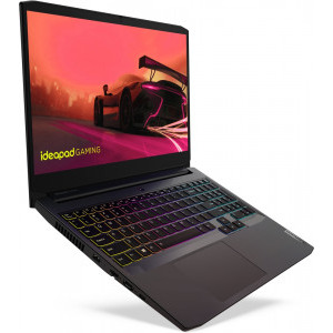 Lenovo Gaming 15.6'' IdeaPad 3 15ACH6, FHD IPS 165Hz, Procesor AMD Ryzen™ 7 5800H (16M Cache, up to 4.4 GHz), 8GB DDR4, 512GB SSD, GeForce RTX 3050 Ti 4GB, No OS, Shadow Black, 4-Zone RGB