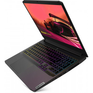 Lenovo Gaming 15.6'' IdeaPad 3 15ACH6, FHD IPS 165Hz, Procesor AMD Ryzen™ 5 5600H (16M Cache, up to 4.2 GHz), 16GB DDR4, 512GB SSD, GeForce RTX 3050 Ti 4GB, No OS, Shadow Black, 4-Zone RGB