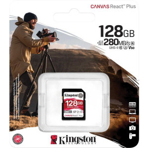 Kingston SDXC Canvas React Plus Class 10 UHS-II 128GB