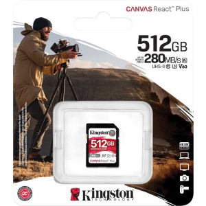 Kingston SDXC Canvas React Plus Class 10 UHS-II 512GB