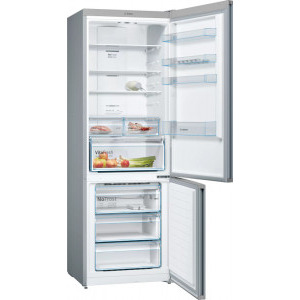 Bosch KGN49XLEA, 438 L, No Frost, VitaFresh, Clasa E, 203 cm, Argintiu