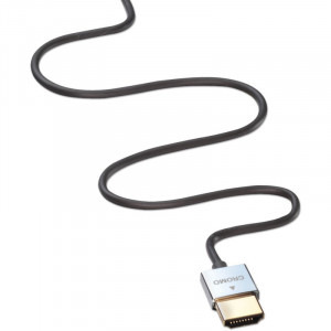 LINDY CROMO Slim, Micro HDMI Male - HDMI Male, v1.4, 2m, negru-argintiu