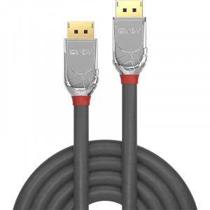 LINDY Cromo, DisplayPort Male - DisplayPort Male v1.2, 5m, negru-argintiu