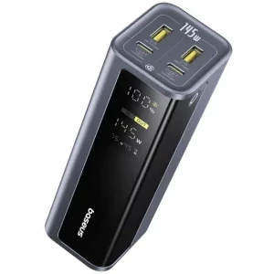 Baseus EnerGeek GP12, 20800 mAh, 2x USB, 2x USB-C, 145 W, Display, Black