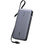 Baterie externa Ugreen PB552, 25000 mAh, 1x USB, 1x USB-C, 165 W, Display, 2x Cabluri USB-C integrate, Grey