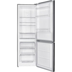 Heinner HCNF-HM293INVXE++, 293 L, Clasa E, Full No Frost, Inverter, Control electronic, 186 cm, Inox