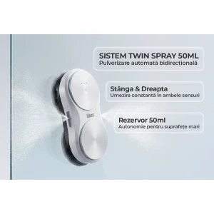 iHunt pentru geamuri Window 6 Ultra, 500 mAh, 6000Pa, Alb