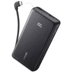 Baterie externa Anker A110EH11, 20000 mAh, 1x USB, 1x USB-C, 22.5 W, Display, Cablu USB-C integrat, Black