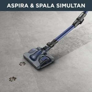 Rowenta X-Force Flex 12.60 Aqua RH98C0WO, vertical cu mop, 320W, 0.9L, Albastru/Negru