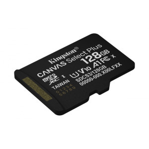 Kingston Micro SDXC Canvas Select Plus Gen3, 128GB, Clasa 10, UHS-I, V10, A1