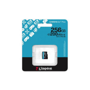 Kingston Micro SDXC Canvas Go! Plus, 256GB, Calasa 10, UHS-I, V30, A2