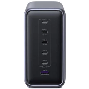 Ugreen X759, 5x USB-C, 1x USB, Quick Charge 500 W, GaN, Grey
