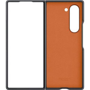 Samsung Capac protectie spate Kindsuit Leather Gray pentru Galaxy Z Fold 6