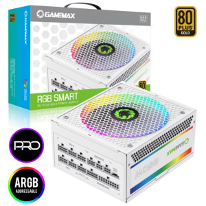 Gamemax RGB-Smart 850 PRO White, 80+ Gold, 850W