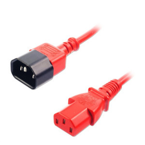 LINDY IEC320 C13 la IEC320 C14, 2m, rosu