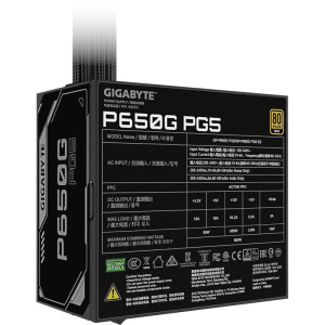 GIGABYTE GP-P650G PG5, 80+ Gold, 650W