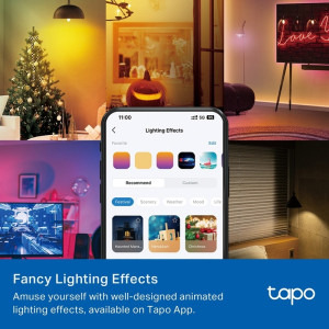 TP-LINK Bec inteligent LED Smart Wi-Fi Tapo L430C, E14, 4.8W, 470 lm, RGBW, 2buc