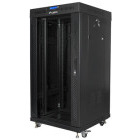 Lanberg FF01-6622-12BL 22U, Stand alone, 600 x 600, Glass door, Negru