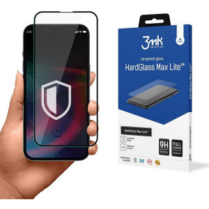 Folie protectie 3MK HardGlass Max Lite pentru iPhone 14 Pro, cu margini negre