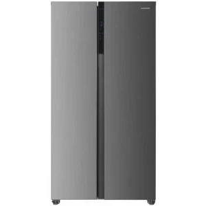 Frigider Side By Side Heinner HSBS-HM532NFINVXD, 532 L, Clasa D, Full No Frost, Inverter, Control electronic, Iluminare LED, 177 cm, Inox
