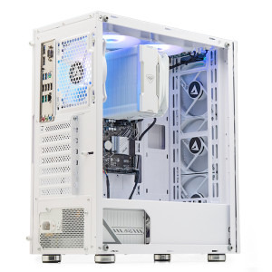Gaming ZMEU Max Alb Advanced Edition, AMD Ryzen 5 PRO 8600G, 32GB DDR5, 1TB SSD, Radeon 760M with Ryzen AI, Iluminare RGB