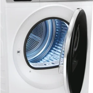 Haier HD90-A3979NU1-S, Pompa de caldura, 9 kg, Clasa C, Inverter, I-Refresh, hOn, Iluminare interioara, Alb