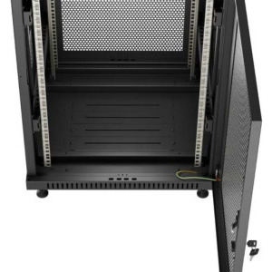 Lanberg FF01-6618-23B 18U, Stand alone, 600 x 600, Metal door, Negru