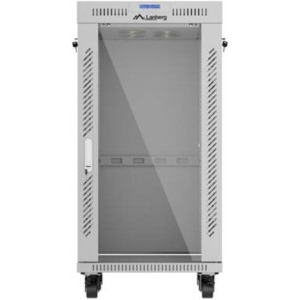 Lanberg FF01-6622-12SL 22U, Stand alone, 600 x 600, Glass door, Panouri laterale detasabile, Gri