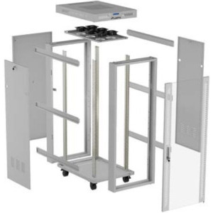 Lanberg FF01-6042-12SL 42U, Stand alone, 600 x 1000, Glass door, Panouri laterale detasabile, Gri