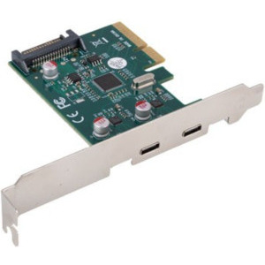 Lanberg PCE-UC3-002 1x PCI-E Male - 2x USB-C 3.2 Gen 2 Female