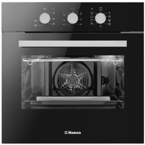 Hansa BOES68161, Electric, 62 L, Autocuratare hidrolitica, Grill, Clasa A, Negru