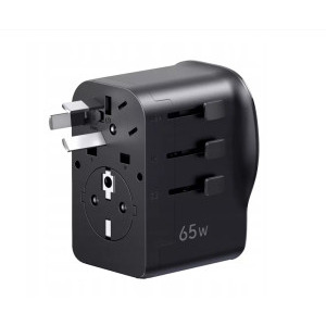 Ugreen GaN 65W, 2x USB-C, 1x USB, 3-Pin US/UK/EU/AUS/CN, Black