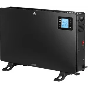 ECG Convector de podea TK 2080, 2000 W, Termostat reglabil, Ventilare, Negru