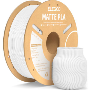 ELEGOO Filament PLA Matte, White, 1 kg