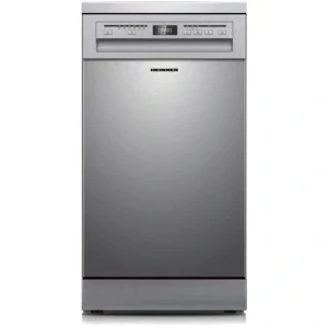 Heinner HDW-FSM45609DXE++, Slim, 9 seturi, 6 programe, Clasa E, AquaStop, 45 cm, Inox