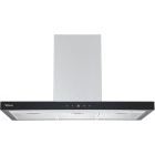 Hota Tesla decorativa DC900AXB, Putere de absorbtie 630 m3/h, 3 trepte de viteza, Iluminare LED, 90 cm, Inox/Negru