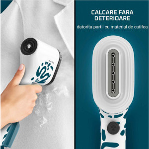 Tefal Aparat de calcat vertical cu abur Pure Pop DT2040E1, 1300W, 20g/min, Alb/Albastru