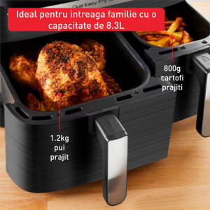 Tefal Friteuza cu aer cald Dual Easy Fry & Grill EY905B10, 2700W, 5.2 L + 3.1L