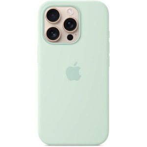Apple Protectie pentru spate, material silicon pentru iPhone 16 Pro, culoare Aquamarine (SEASONAL)