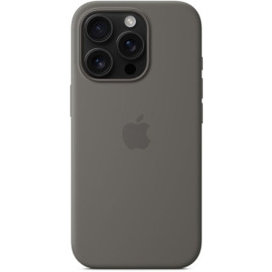 Apple Protectie pentru spate, material silicon pentru iPhone 16 Pro, culoare Stone Gray
