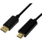 Cablu video Logilink CV0128 DisplayPort Male - HDMI Male, v1.2, 3 m, Negru