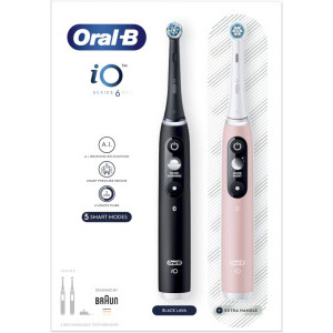 Oral-B Set 2x Periute de dinti electrice iO6 Roz & Negru