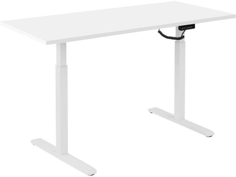 Birou Gaming Blackmount Ergonomic electric single motor, inaltime 62-128 cm, blat Alb premium 120x75x2.5 cm, memorie si afisaj digital