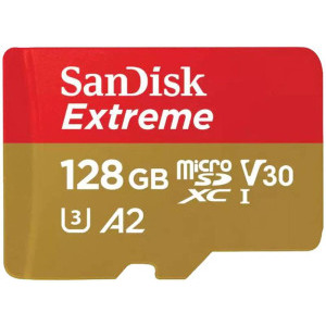 SanDisk micro SDXC Extreme 128GB USH-I U3 Class 10 100MB/s + Adaptor SD