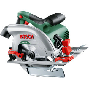Bosch Fierastrau circular PKS 55, 1200W, 5600RPM, 160mm diametru disc, 55mm adancime maxima